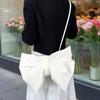 Elegant Large Capacity Bowknot Tote Fashion Zipper Handbag Pleated Bow Crossbody Bags Travel