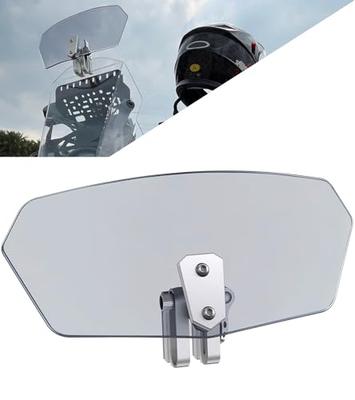 HENGTUAOTO Motorrad Windschutzscheiben Spoiler Luftabweiser Windschutzscheibe Verstellbar Grau