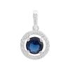 Silver Pendant with Sapphire Nano 0.9ct (2203445)