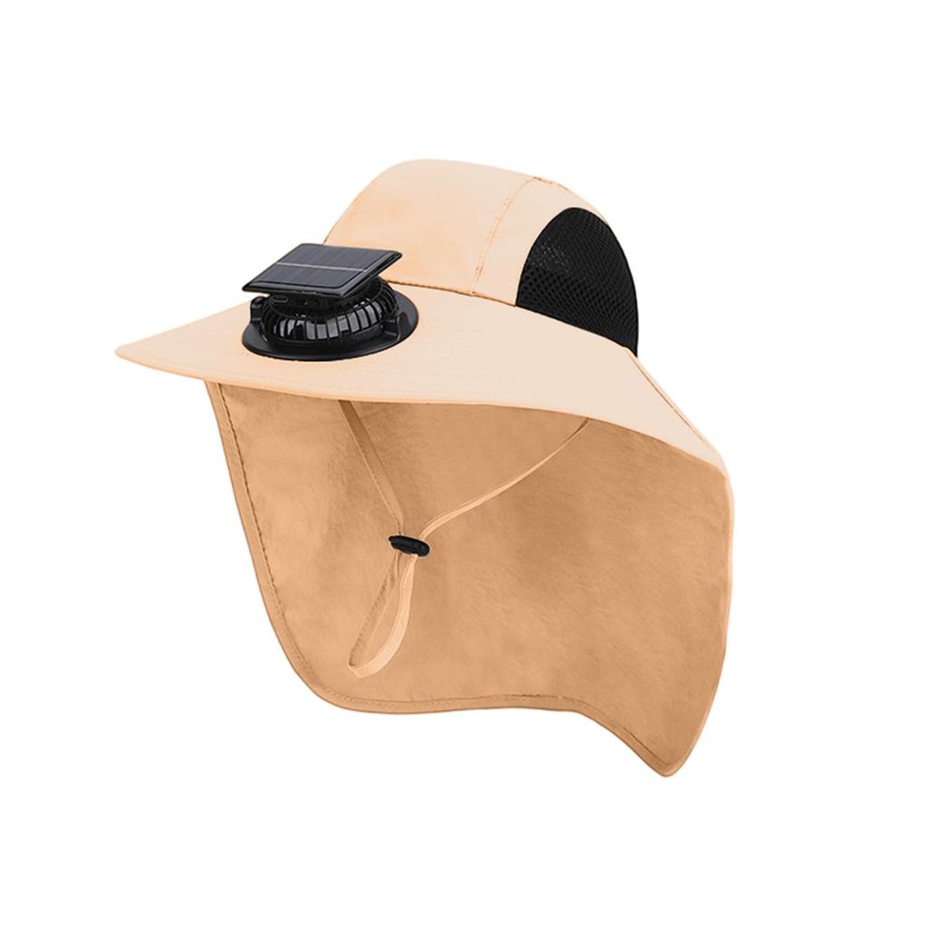 Outdoor Mountaineering Fishing Sun Hat With Large Solar Fan