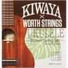 Worth x KIWAYA K-BM Zestaw strun fluorocarbonowych (Struny do ukulele w wszystkich rozmiarach, Brązowe)