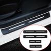 Door Scuff Plate Side Step Guard Car Carbon Fiber Door Guard Sticker Fits Many