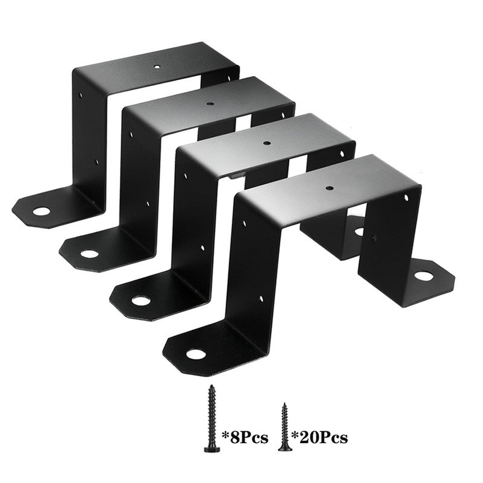 

Heavy Fence Bracket Column Fixed Bracket U-shaped Carbon Steel Strap for 4 * 4-inch Wooden Pillar DIY Fence Accessories One Size