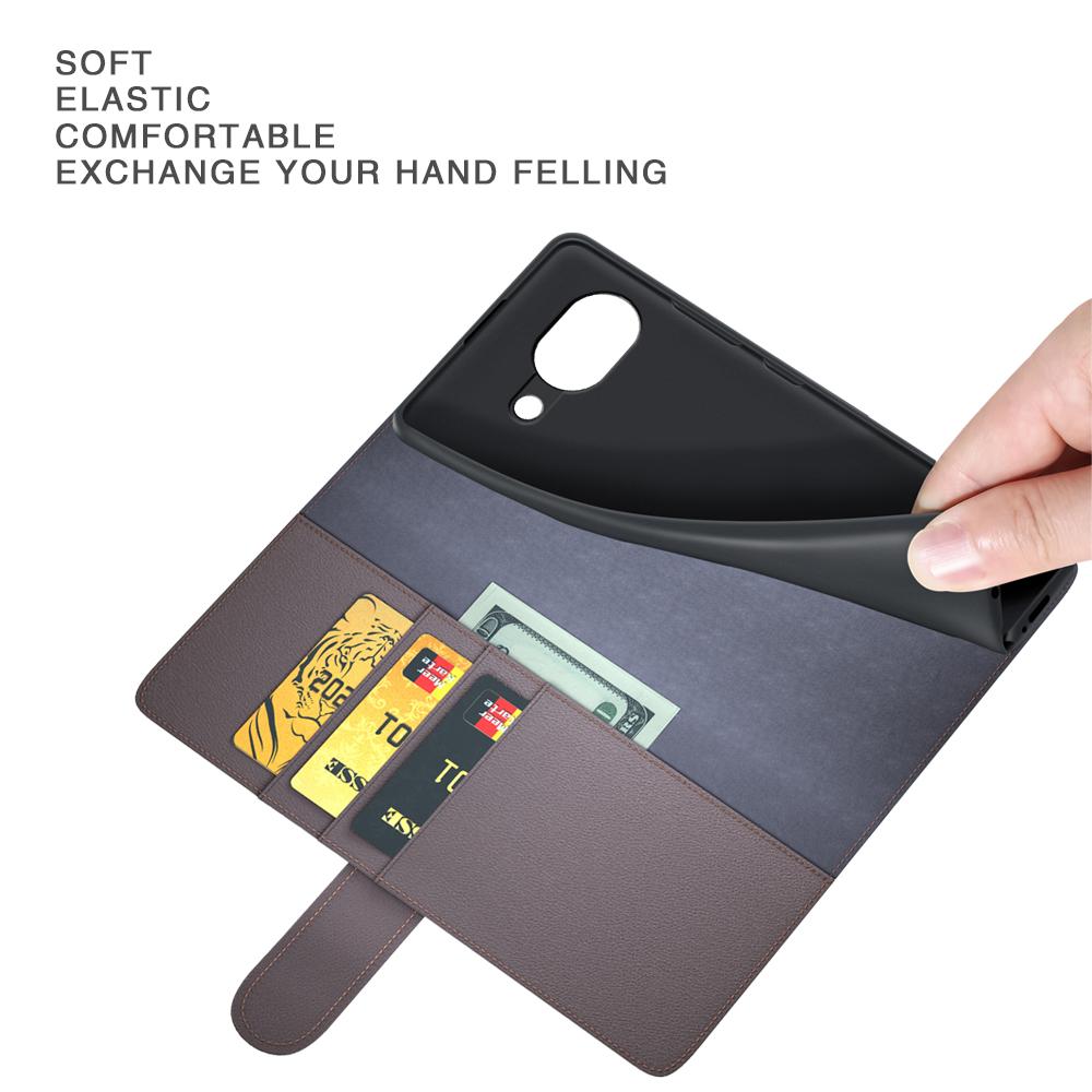 For Google Pixel 10a Case Genuine Split Leather Phone Cover with Wallet Stand