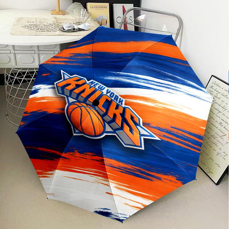 Knicks Logo Umbrella Folding umbrella, automatic umbrella 8-Frame for Travel, camping Use Gift for Halloween Christmas