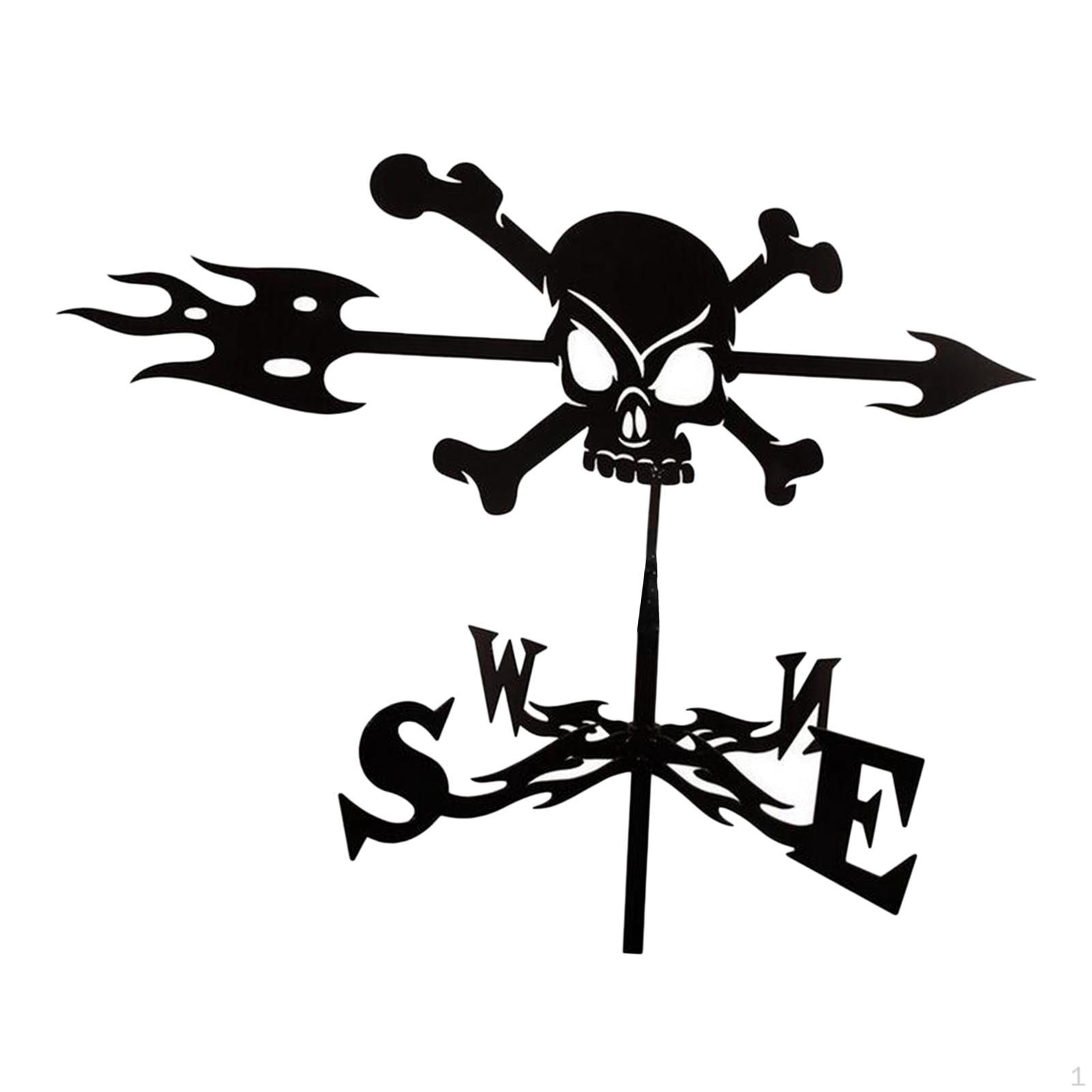

29,5 дюймов. Декоративный флюгер для крыш и садов Skull