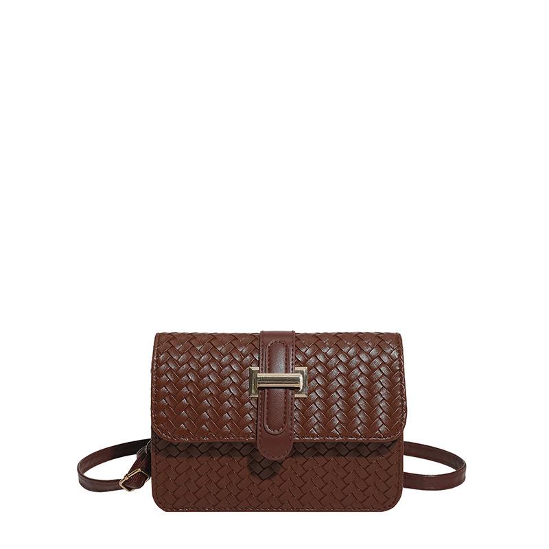 Woven texture bag women's new niche versatile foreign style small square bag fashion chain bag single shoulder messenger bag