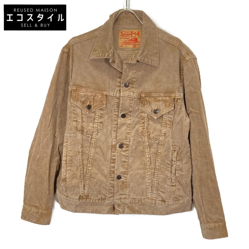 SUGAR CANE SC15296 Beige Summer Corduroy Trucker Jacket Jacket 38 beigeUsed