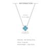 Aide Plata Real 925 Sterling Silver Lucky Lady Necklace European And American Four-leaf Clover Chain Necklace Turquoise Necklace