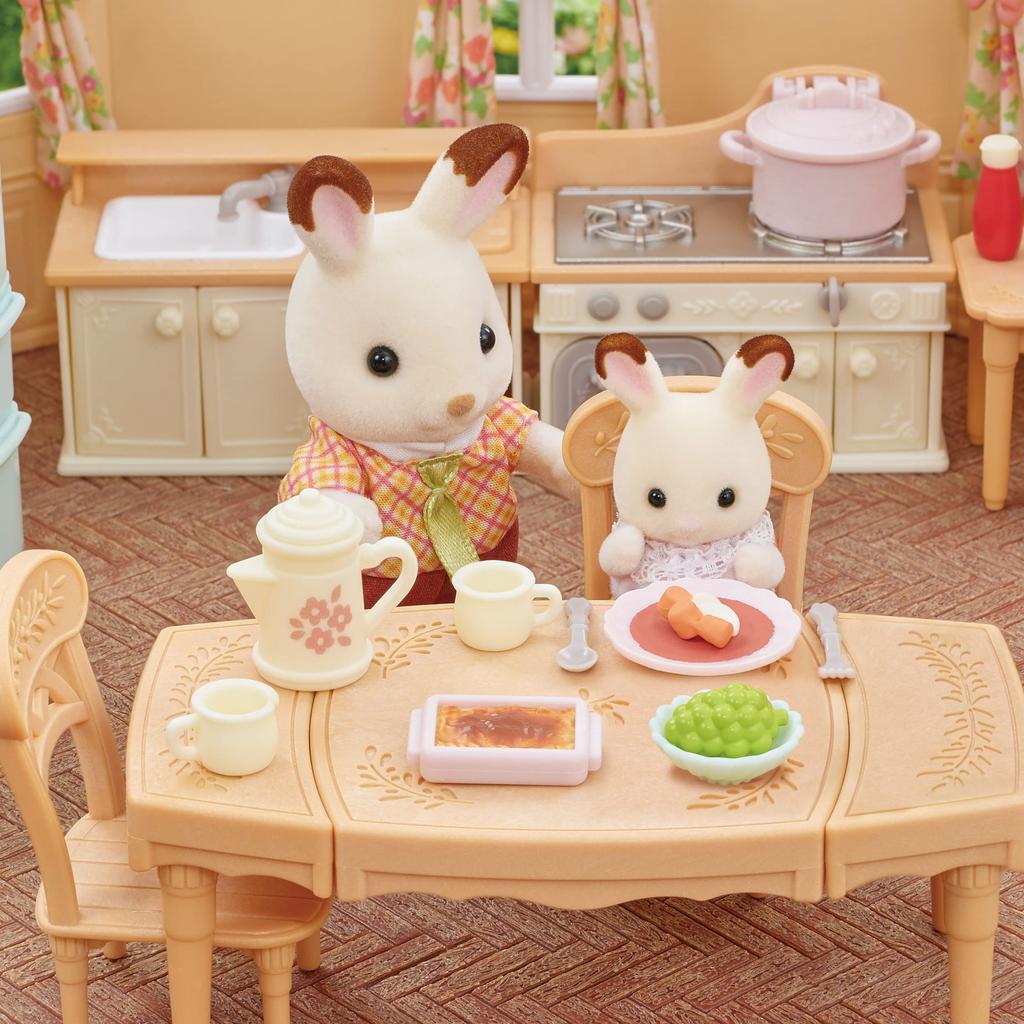 Epoch Sylvanian Families Set House with Red Roof Furniture Set ST Mark Certification 3 Years Old and Up Toy Dollhouse Sylvanian Families