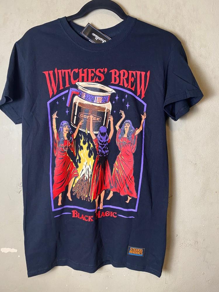 STEVEN RHODES  WITCHES BREW Black magic Graphic Tee SZ M Unisex T-Shirt S