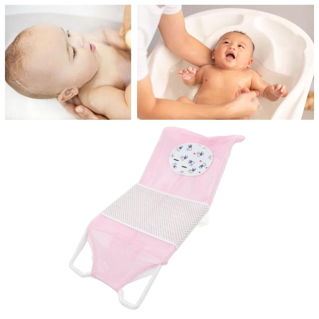 Baby Mesh Bath Cushion Pad Cute Cartoon Safe Ergonomic Newborn Bathtub Support Net Mat for Home