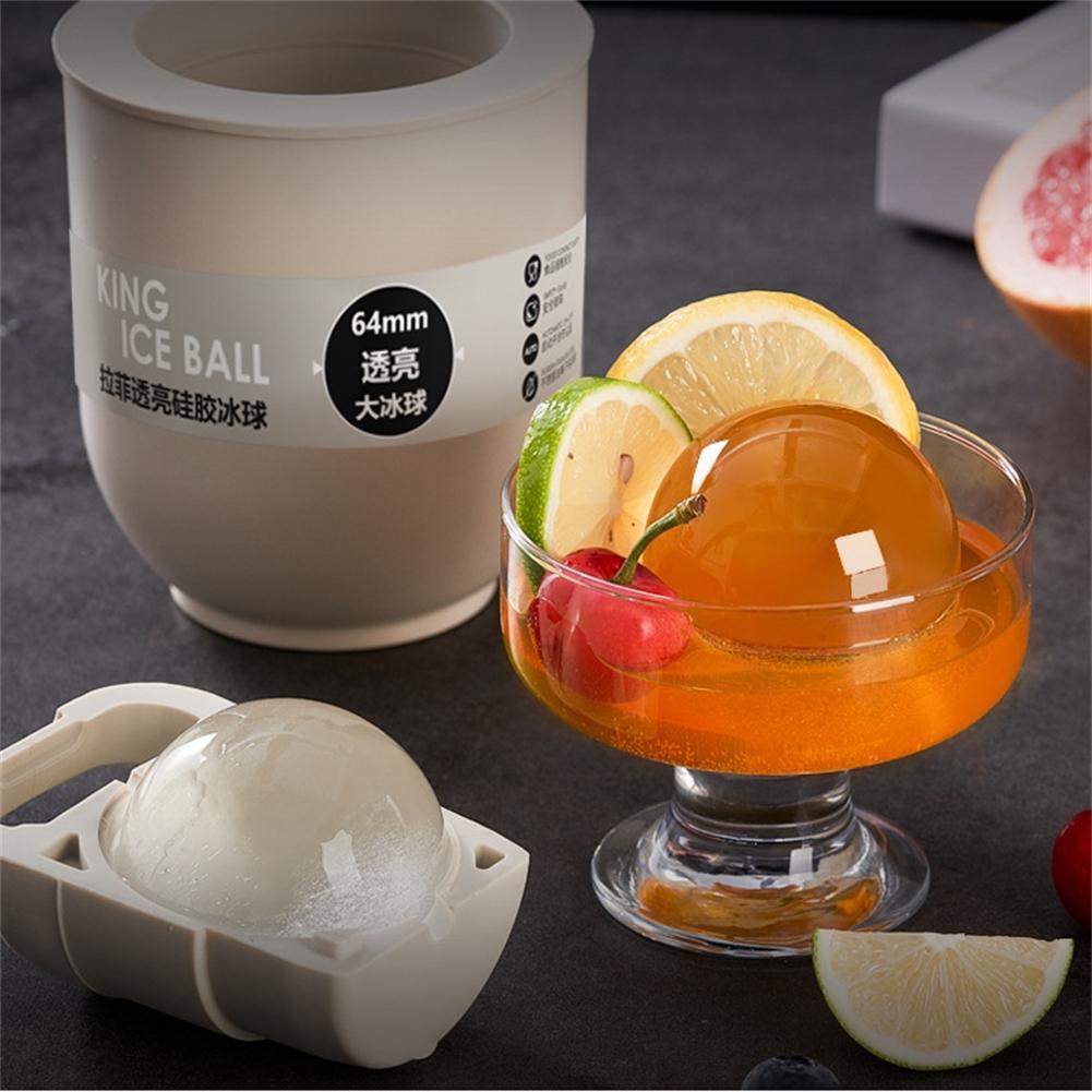 Ice Ball Maker Molds Silicone Slow-Melting 10.8x10.8x15cm Diameter 64MM For Cocktails, Juice, Iced Coffee DIY Ball Maker Molds