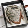 Korean-Style Magnetic Buckle Square Scarf: Women's Winter Neck Warmer & Fashionable Pendant Accessory