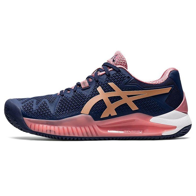

Asics Кроссовки женские Gel Resolution 8 Clay Peacoat Rose Gold, синие 1042A070-404