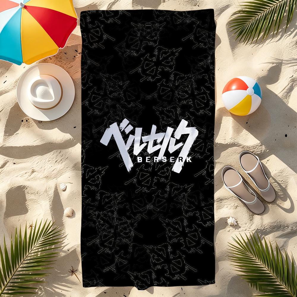 B-ber-serk-k game Towel Large Quick-Drying Microfiber G-guts soft Beach Towel for Travel Fitness Sauna Bathing Camping