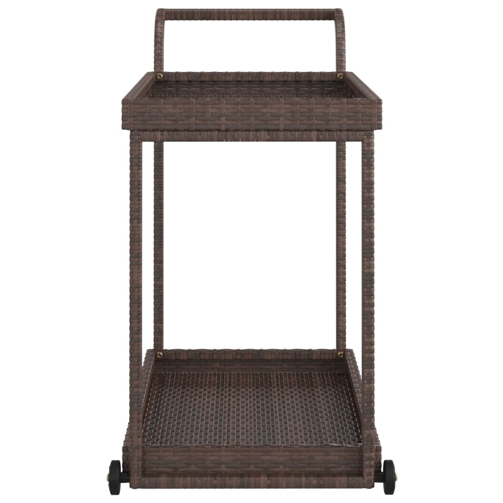 Vidaxl Bar Cart, Brown, 100X45X83 Cm, Poly Rattan