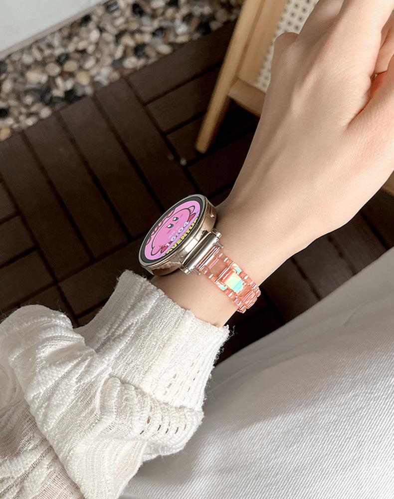 22mm 20mm 18mm 14mm 12mm Slim Dazzling Laser Strap Watch For Samsung Galaxy Watch 5 4 4 Classic 40/44/42/46mm for Huawei GT4