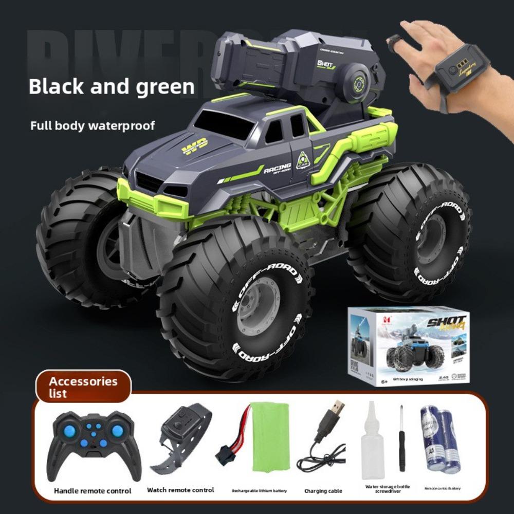 Amphibious Remote Control Car Cyber Off-Road Car Children's Large Bigfoot Car 4WD Drift Boy Pickup