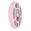Pet Treat Puzzle Toy Interactive Prevent Slip Round Dog Slow Feeder Toy for Cat Puppy Pink