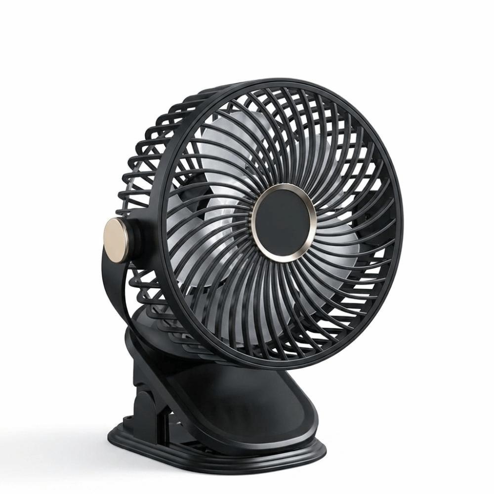 

Clip/Stand/Hang Design Clip-on Fan 5-Speed Adjustable Cooling Fan Desktop Electric Fan Study Room чёрный