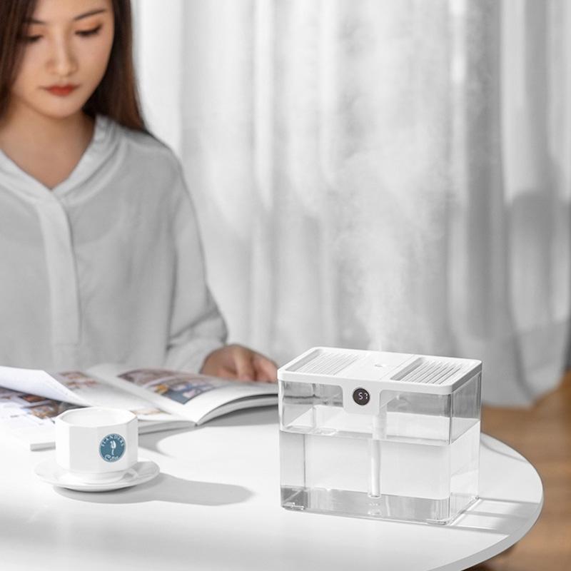 T15 USB Portable Humidifier Home Desktop Moisturizing Atomizer 1.5L Large Capacity Humidifier White