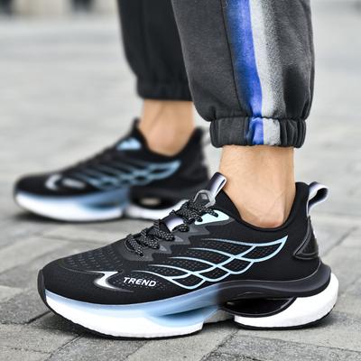 Autumn Popular Sports Shoes Lycra Cloth Breathable Jogging Shoes Men's Fashion Trend Casual Carbon Plate Shock Absorber Men's Shoes Live Broadcast