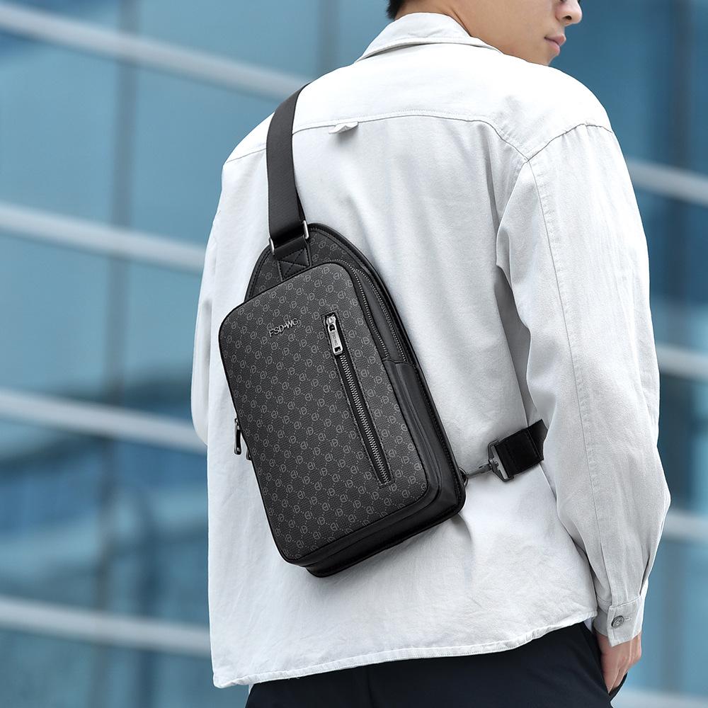 Men's 2024 High-End Waterproof Multifunctional Crossbody Bag - Casual Fashion Chest & Shoulder Bag
