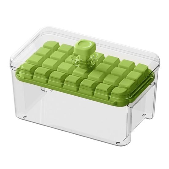 Silicone Ice Cube Tray with Shovel One-click Release Ice Mold Family Gatherings DIY Ice Maker for Whiskey Cocktail