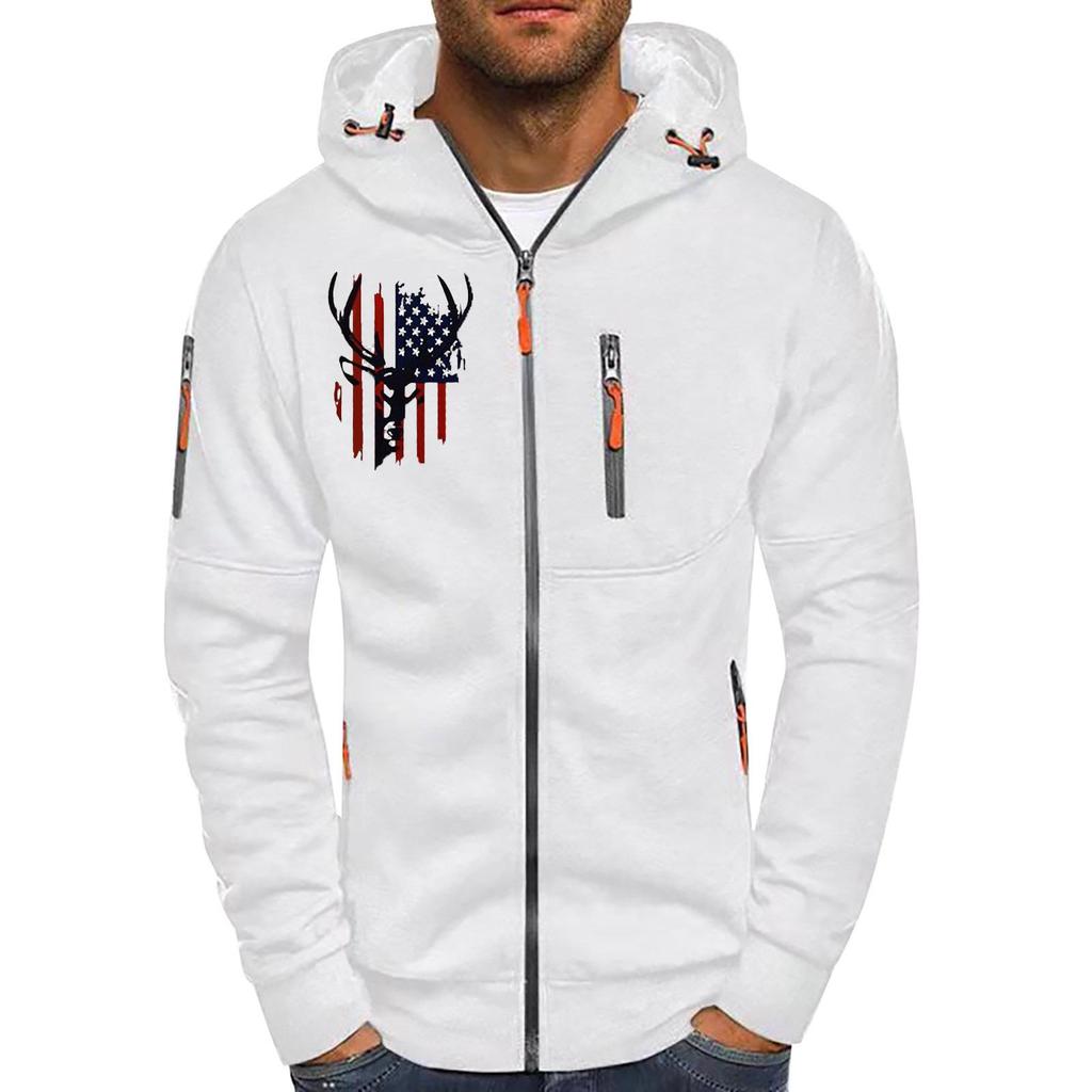 Herren Übergroßer Herbst/Winter Sport Fitness Reißverschluss Hoodie Strickjacke