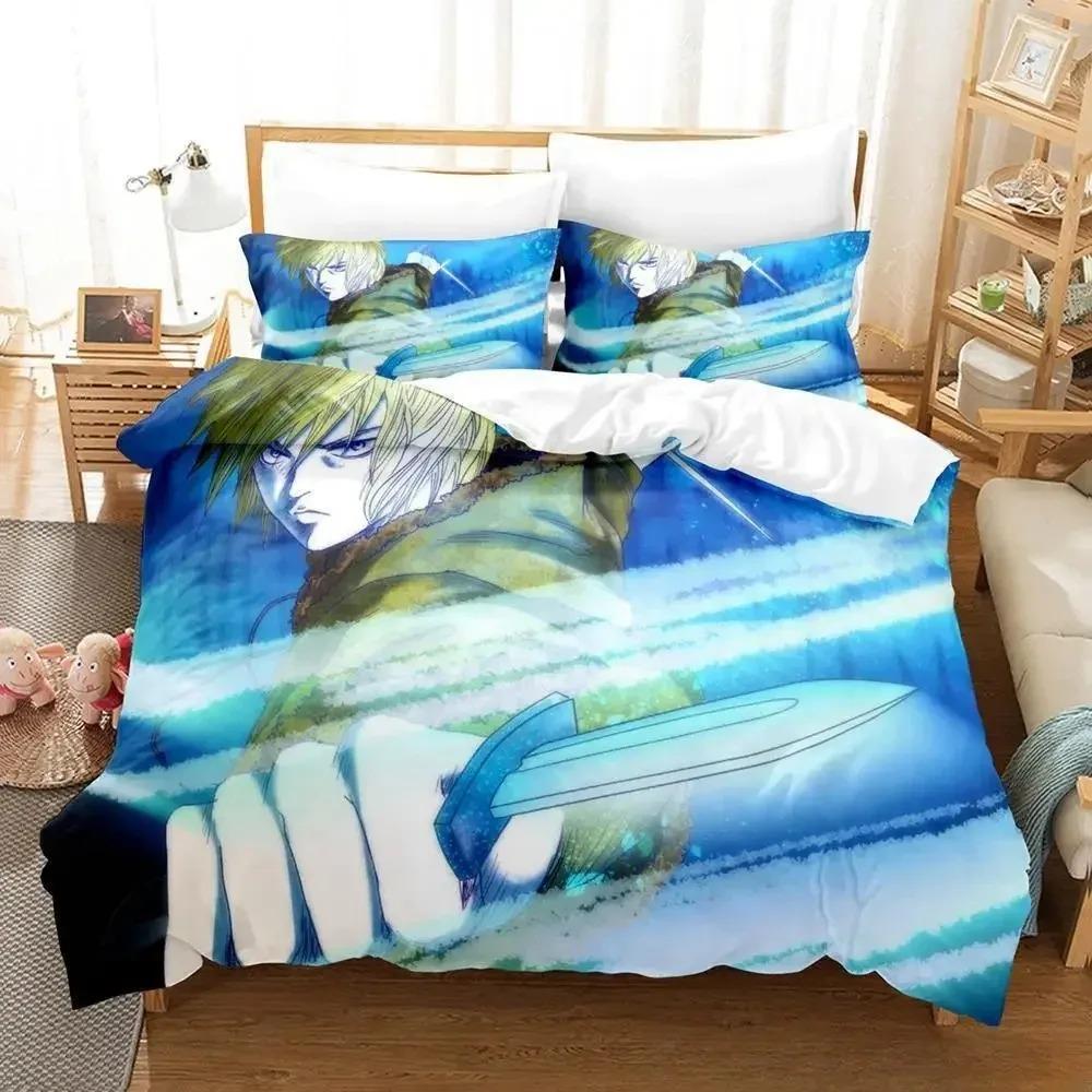 3D Anime Vinland Saga Bedding Set Single Twin Full Queen King Size Bed Set Adult Kid Bedroom Duvet Cover Sets For Home Textiles