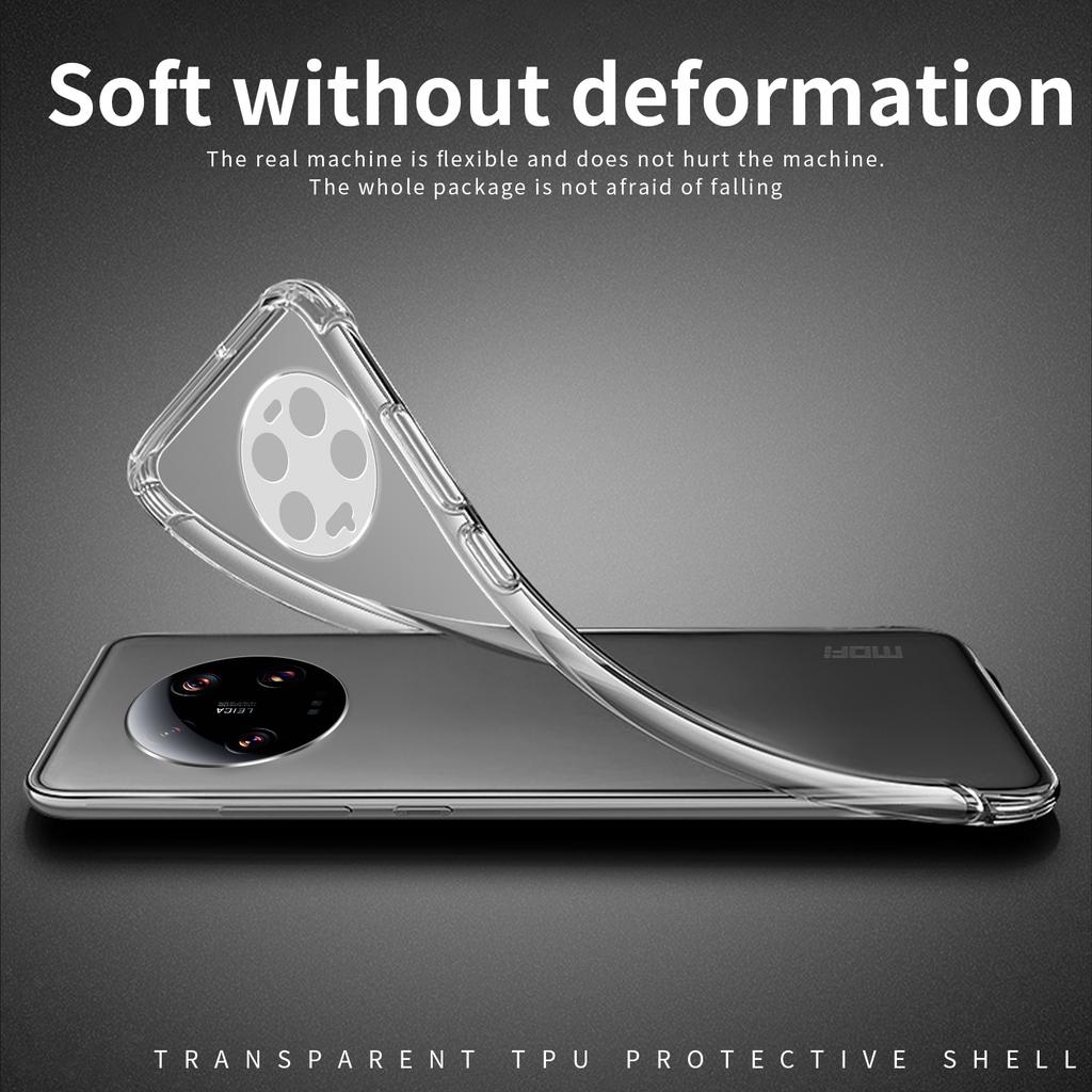 MOFI For Xiaomi 13 Ultra Transparent Phone Case Drop-proof Soft TPU Phone Cover