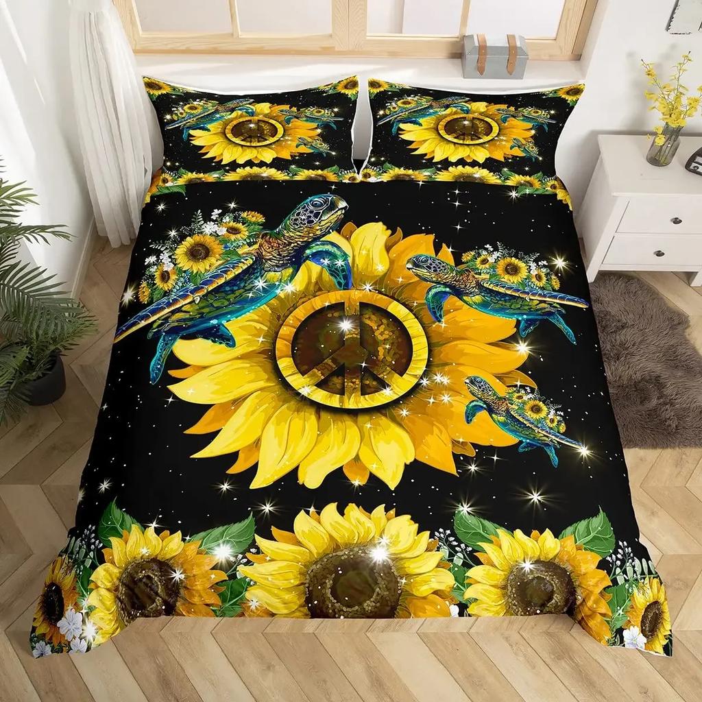 3D Printed Peace Symbol Comfortable Duvet Quilt Cover Pillowcase Bedding Set Children Bedroom Decoration Home Textile