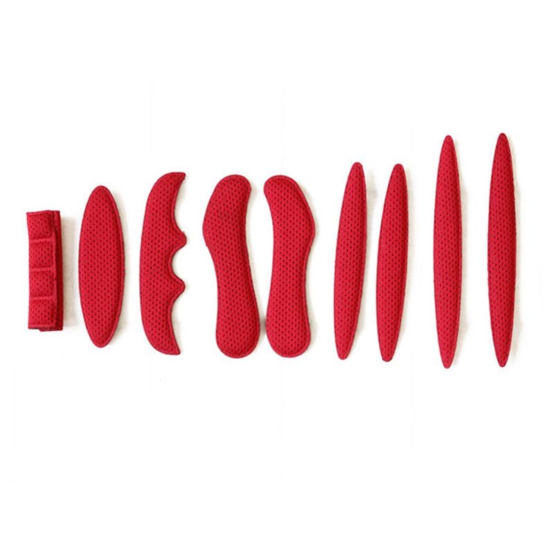 1Set Universal Bike/Motorcycle Helmet Inner Padding Kit Lining Sponge Pad Bicycle Replacement Helmet Pads Set With Insect Net