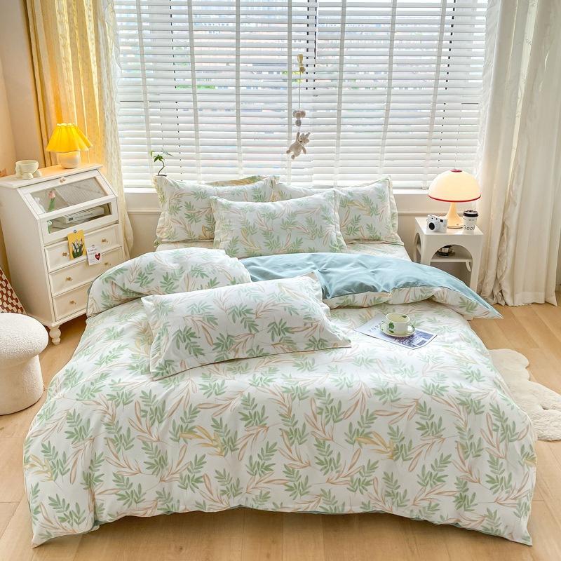 New Thickened and Ground Four-piece Set, Plant Yang Velvet Student Dormitory Three-piece Set, Bedding, Bed Sheet Quilt Cover