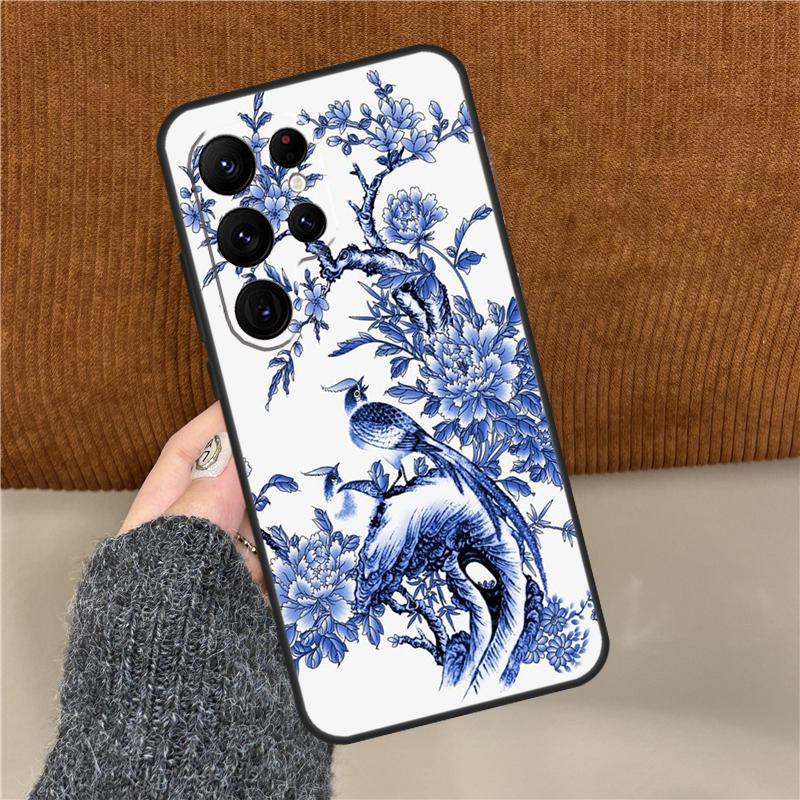 Azulejo Phone Case For Samsung Galaxy S25 Ultra S9 S10 S20 FE S21 S22 S23 Plus S24 Ultra Back Cover