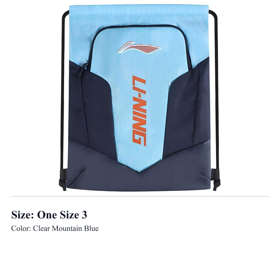 Li Ning Polyester Backpack Regular Men's Black/Crimson Cherry Red/Snow Gray/Sunny Mountain Blue 011