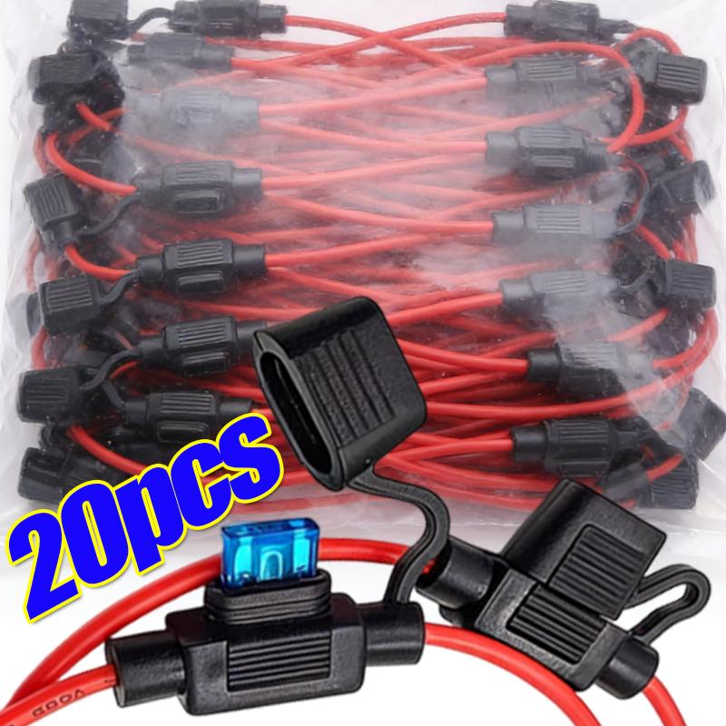 12V 30A with Fuses Blade Wire Cutoff Switch Socket Automotive Fuse Socket Car Mini Blade Fuse Holder Splash-proof Box Fuses4