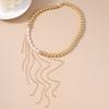 Fashion Pearl Beads Choker Necklaces for Women Girls Chain Tassels Necklace Party Holiday Jewelry Gift