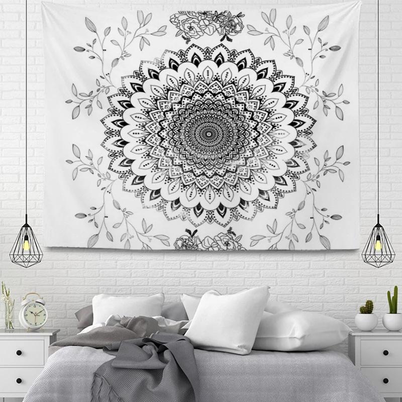 Vintage Bohemian Mandala Tapestry Aesthetic Room Home Decoration Wall Hanging Cloth Living Room Bedroom Decor Tapestries