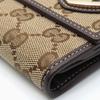 Used GUCCI Purse 245723 GG canvas/leather Brown beige W Hook Wallet