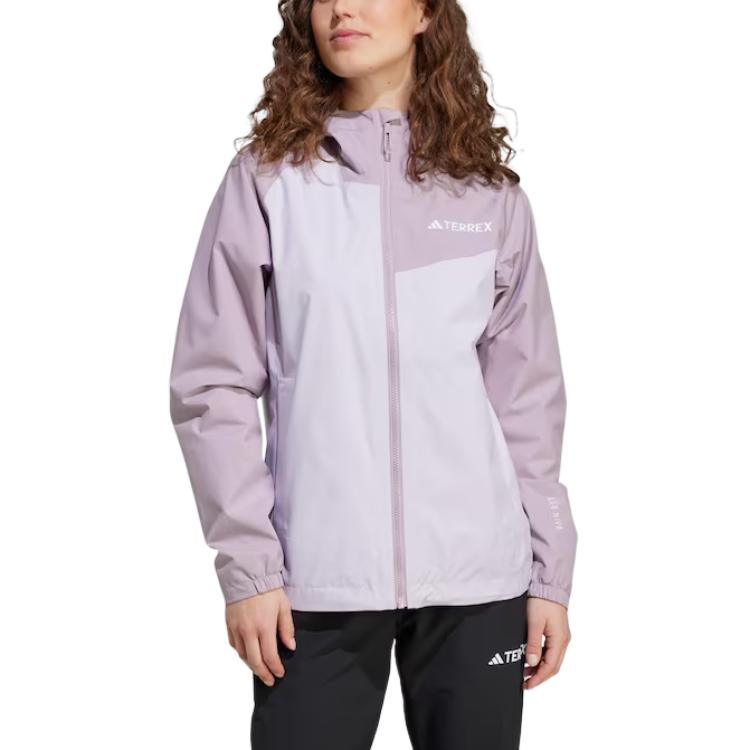 Adidas Fashionable Comfortable Soft Breathable Hooded Jacket Women Jacket Purple JD8378