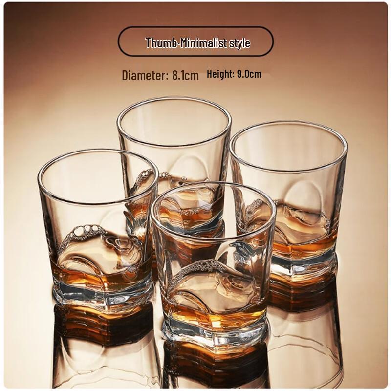 Langsai Thumbprint Whiskey Glass Set