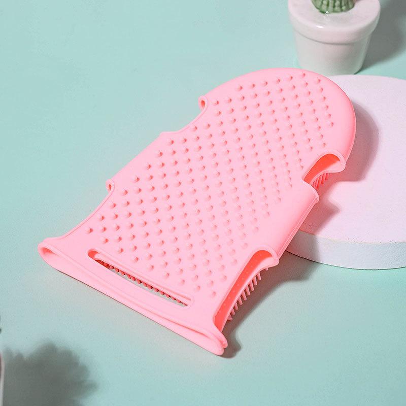 1 Pcs Japanese Lovely Wind Bathing Brush With Silicone Massage And Cutin Removing Gloves Pet Bath Brush And Body Scrubber