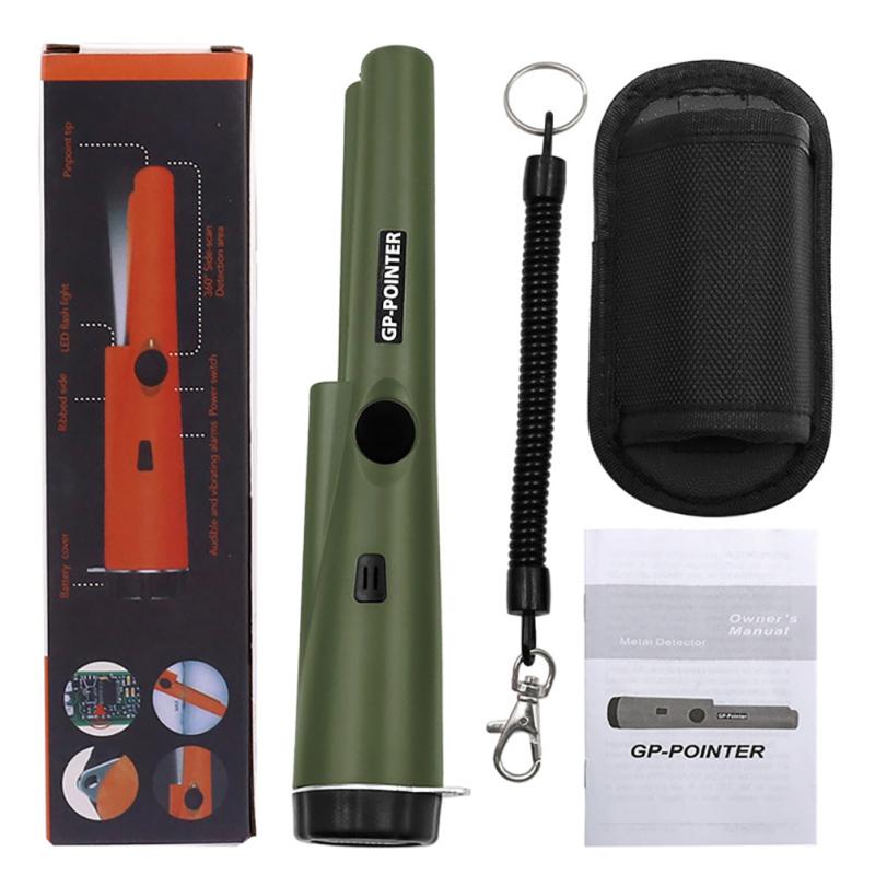Ruční detektor kovů s LED světlem přenosný IP66 vodotěsný prachotěsný zahradní detekční nástroj