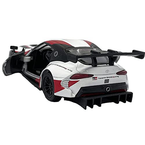 Kinsmart 1/36 scale Toyota GR Supra Racing Concept pull-back miniature car, white