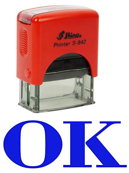 OK Self Inking Rubber Stamp Custom Shiny Office Stationary Stamp