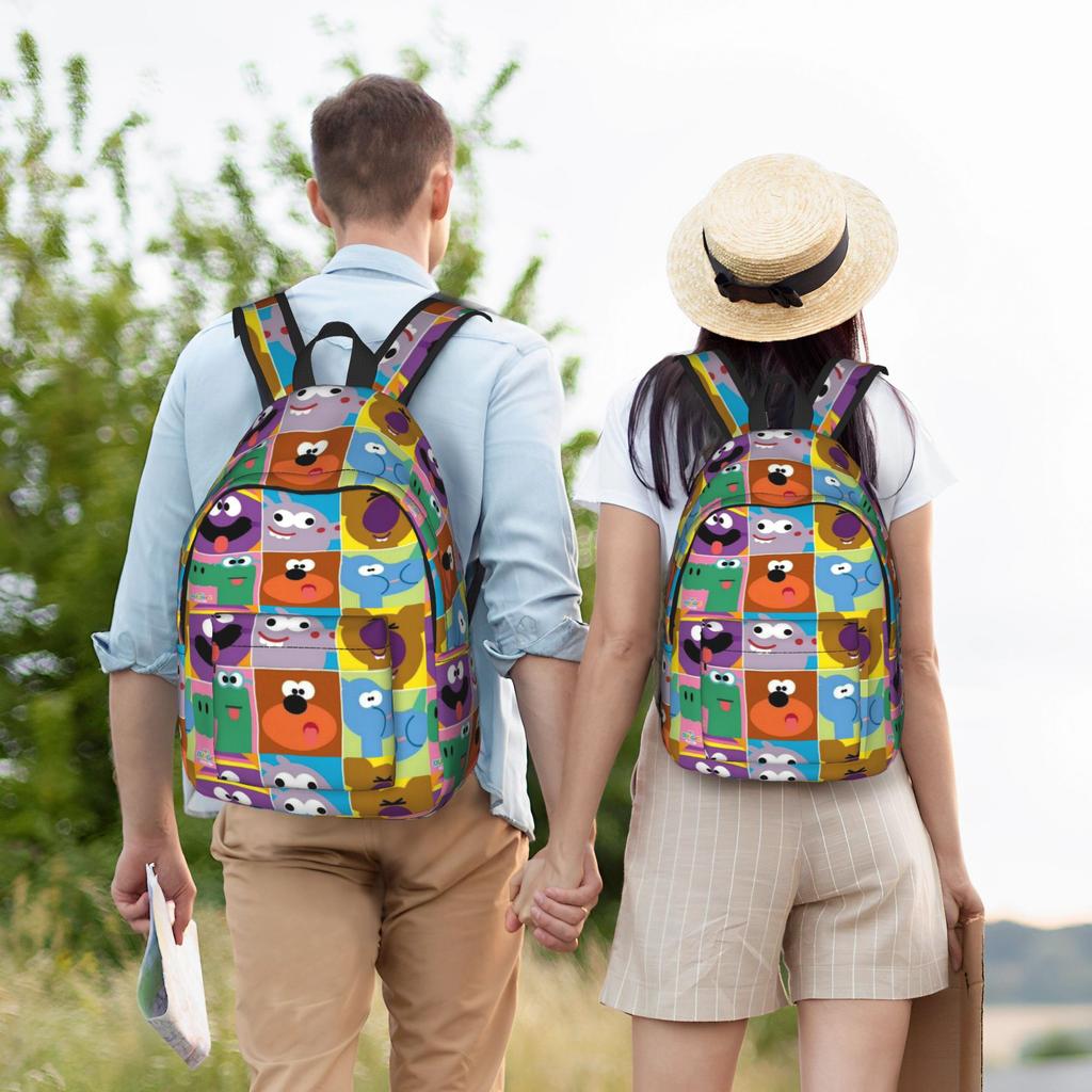 Duggees Cartoon Backpack for Men Women Casual High School Work Daypack College Canvas Bags Gift