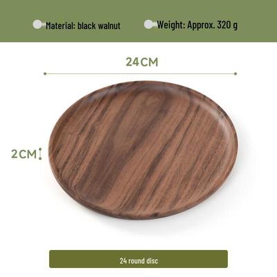 ZISIZ Black Walnut Wood Serving Plate