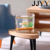 Mini Glass Fish Tank Bowl Aquarium Decor Dollhouse Home Decor Toy Micro Model Random Colors